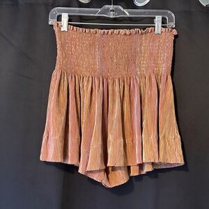 Shimmering Pleated Shorts